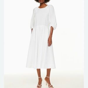 NWT Aritzia BABATON Ambience Poplin Dress in White
